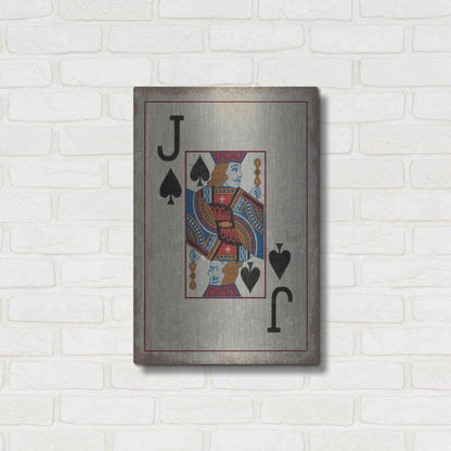Luxe Metal Art 'Jack of Spades' by Cindy Jacobs, Metal Wall Art,16x24
