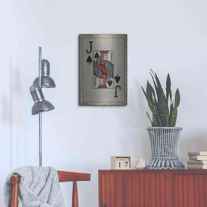 Luxe Metal Art 'Jack of Spades' by Cindy Jacobs, Metal Wall Art,16x24