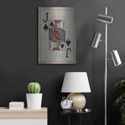 Luxe Metal Art 'Jack of Spades' by Cindy Jacobs, Metal Wall Art,16x24