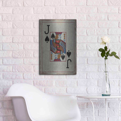Luxe Metal Art 'Jack of Spades' by Cindy Jacobs, Metal Wall Art,16x24