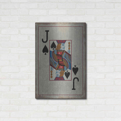 Luxe Metal Art 'Jack of Spades' by Cindy Jacobs, Metal Wall Art,24x36