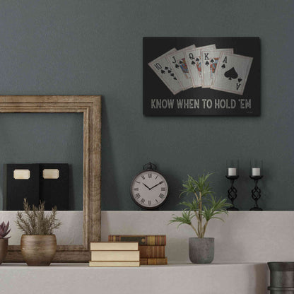 Luxe Metal Art 'Know When to Hold 'em' by Cindy Jacobs, Metal Wall Art,16x12