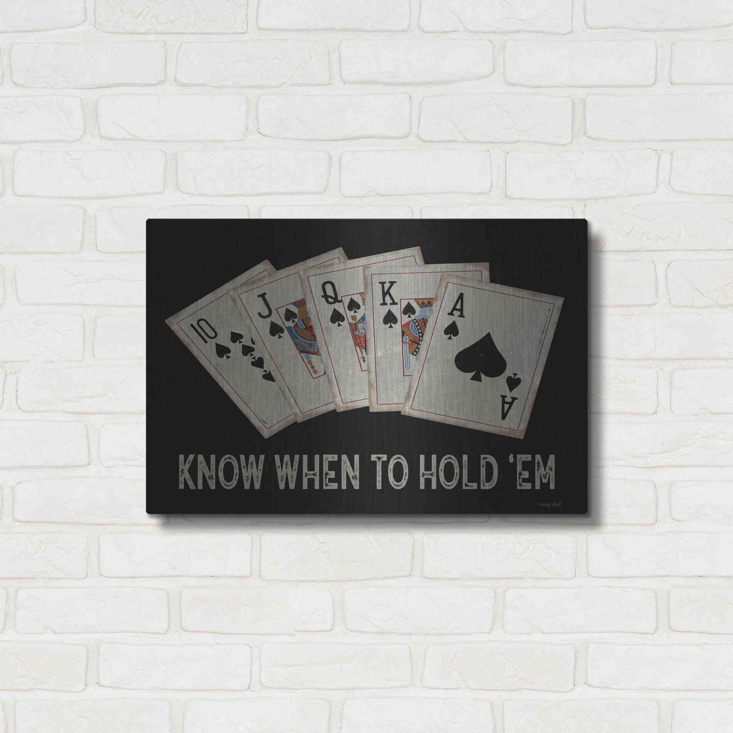 Luxe Metal Art 'Know When to Hold 'em' by Cindy Jacobs, Metal Wall Art,24x16