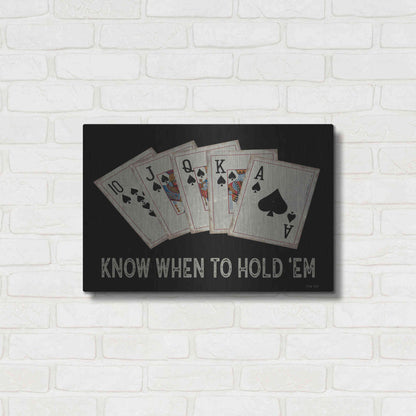 Luxe Metal Art 'Know When to Hold 'em' by Cindy Jacobs, Metal Wall Art,24x16