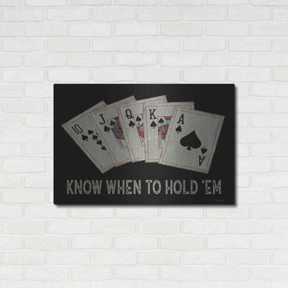 Luxe Metal Art 'Know When to Hold 'em' by Cindy Jacobs, Metal Wall Art,36x24