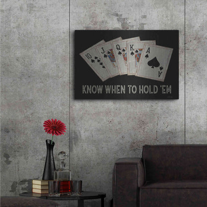 Luxe Metal Art 'Know When to Hold 'em' by Cindy Jacobs, Metal Wall Art,36x24
