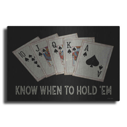 Luxe Metal Art 'Know When to Hold 'em' by Cindy Jacobs, Metal Wall Art