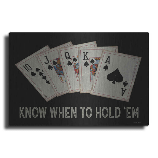 Luxe Metal Art 'Know When to Hold 'em' by Cindy Jacobs, Metal Wall Art