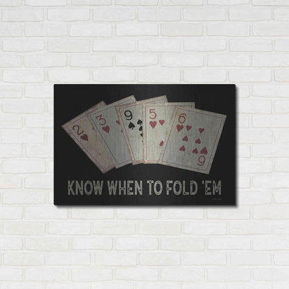 Luxe Metal Art 'Know When to Fold 'em' by Cindy Jacobs, Metal Wall Art,36x24