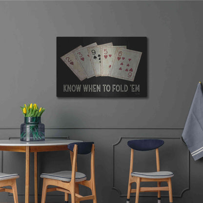 Luxe Metal Art 'Know When to Fold 'em' by Cindy Jacobs, Metal Wall Art,36x24