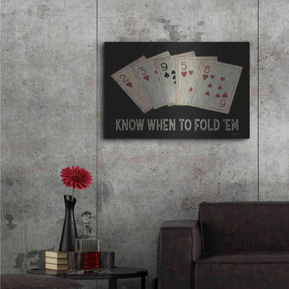 Luxe Metal Art 'Know When to Fold 'em' by Cindy Jacobs, Metal Wall Art,36x24