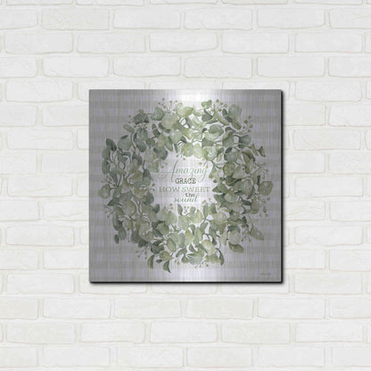 Luxe Metal Art 'Amazing Grace Wreath' by Cindy Jacobs, Metal Wall Art,24x24