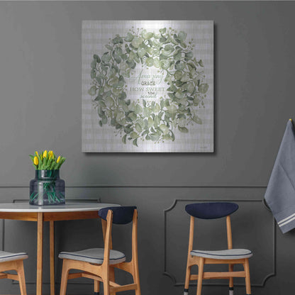 Luxe Metal Art 'Amazing Grace Wreath' by Cindy Jacobs, Metal Wall Art,36x36