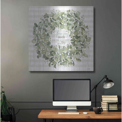 Luxe Metal Art 'Amazing Grace Wreath' by Cindy Jacobs, Metal Wall Art,36x36