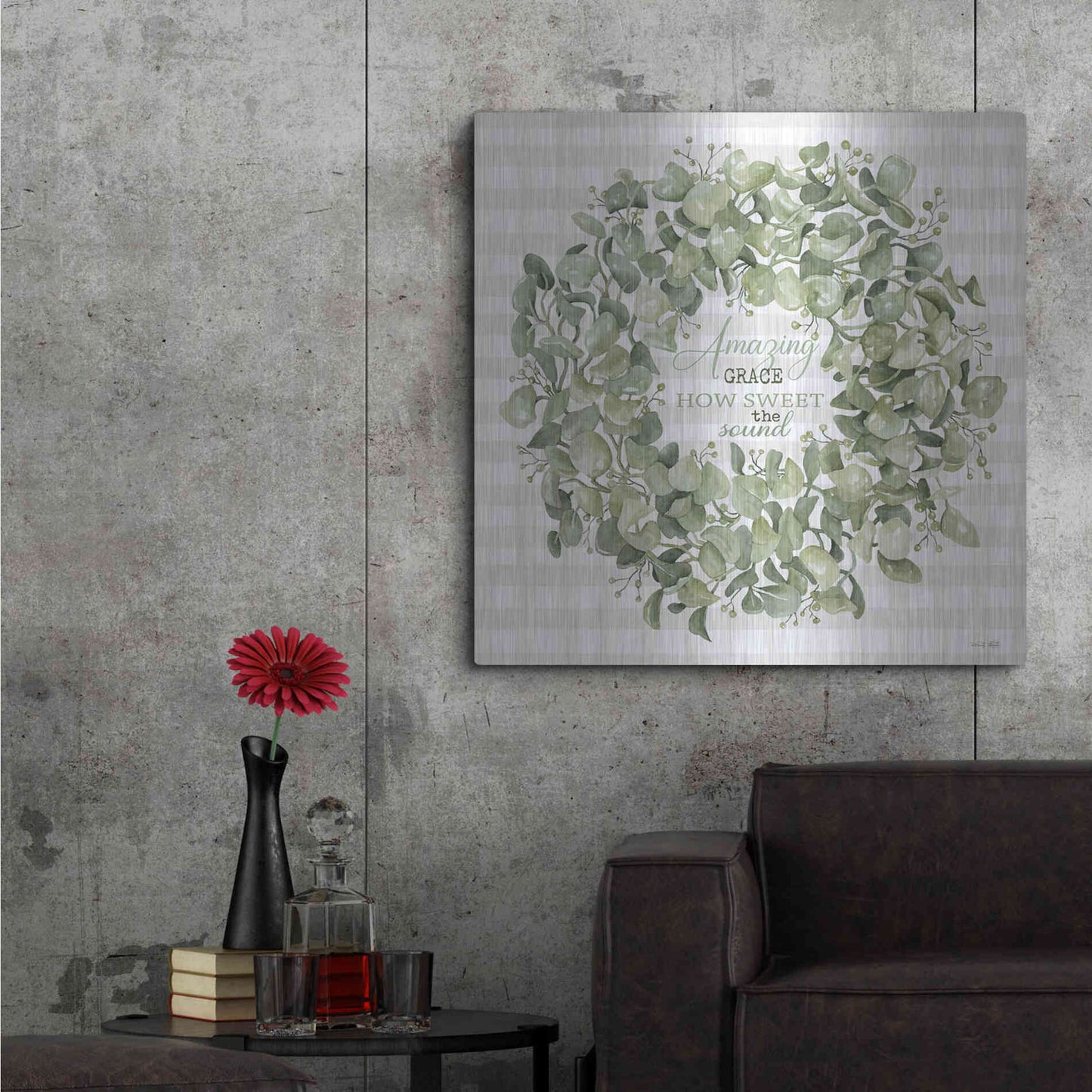 Luxe Metal Art 'Amazing Grace Wreath' by Cindy Jacobs, Metal Wall Art,36x36