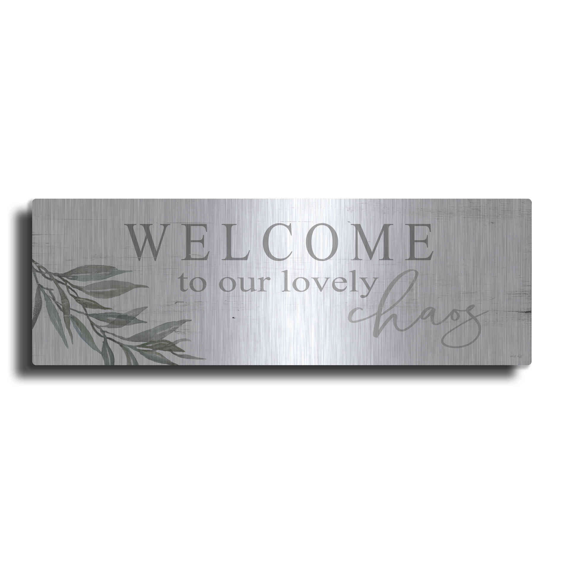 Luxe Metal Art 'Welcome to Our Lovely Chaos' by Cindy Jacobs, Metal Wall Art