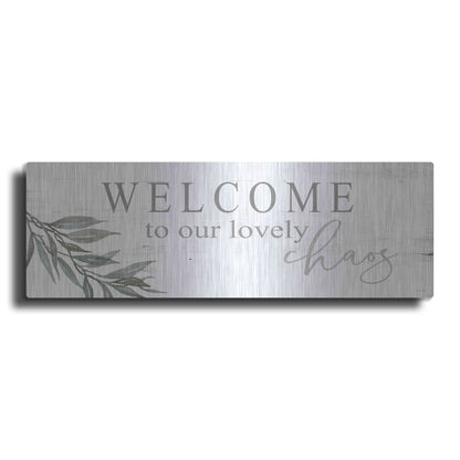 Luxe Metal Art 'Welcome to Our Lovely Chaos' by Cindy Jacobs, Metal Wall Art