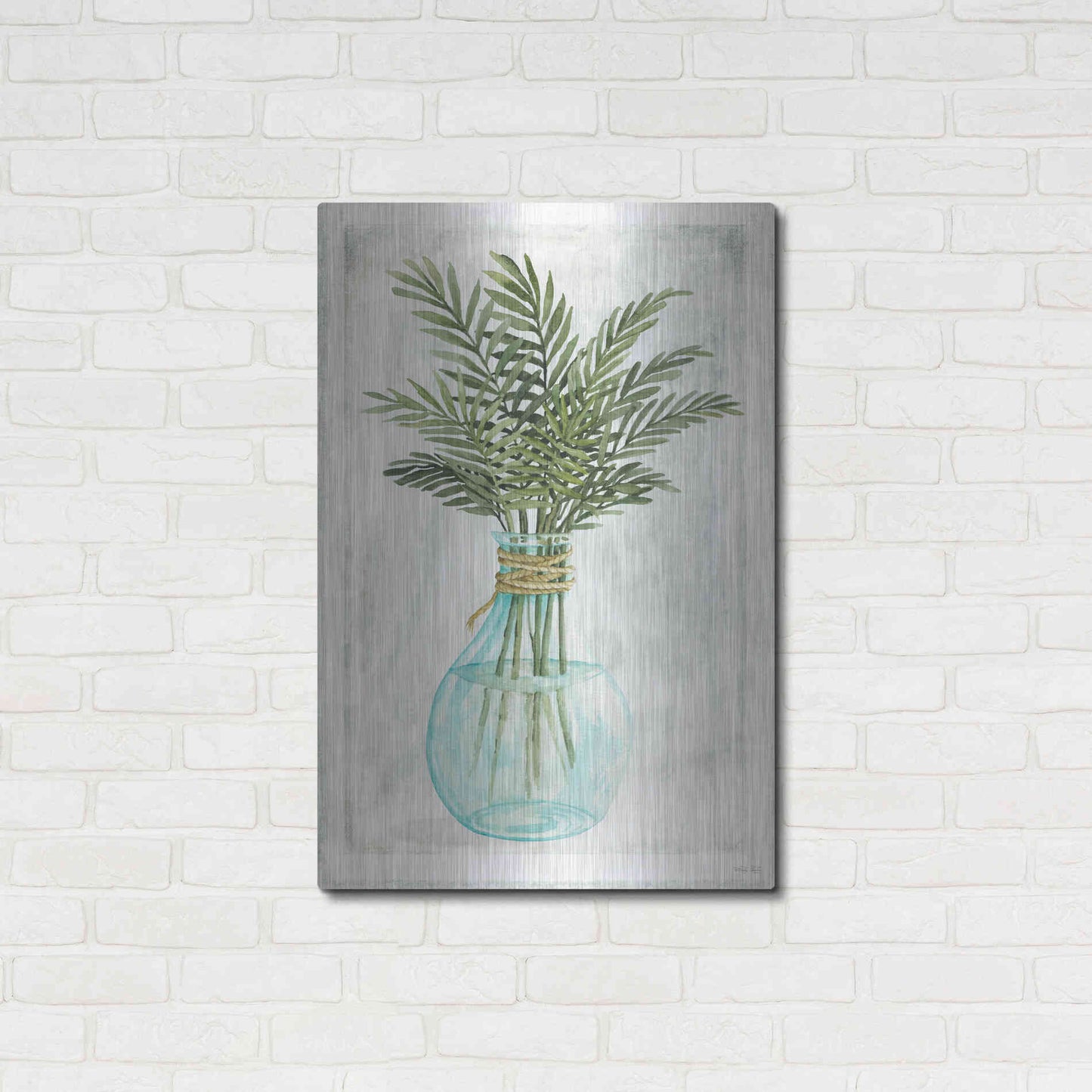 Luxe Metal Art 'Perfect Palms I' by Cindy Jacobs, Metal Wall Art,24x36