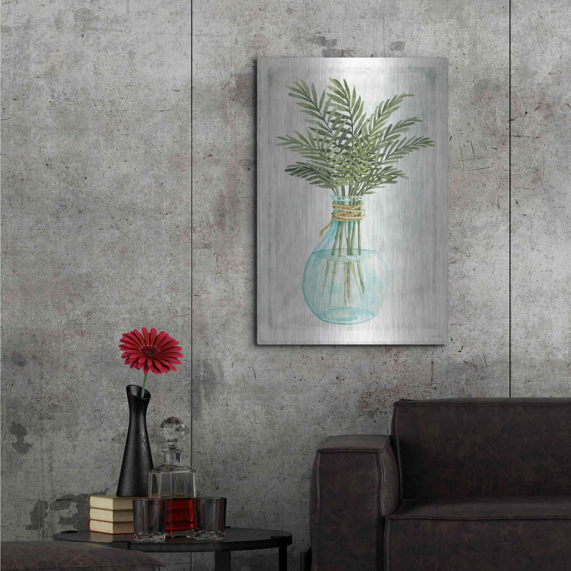 Luxe Metal Art 'Perfect Palms I' by Cindy Jacobs, Metal Wall Art,24x36