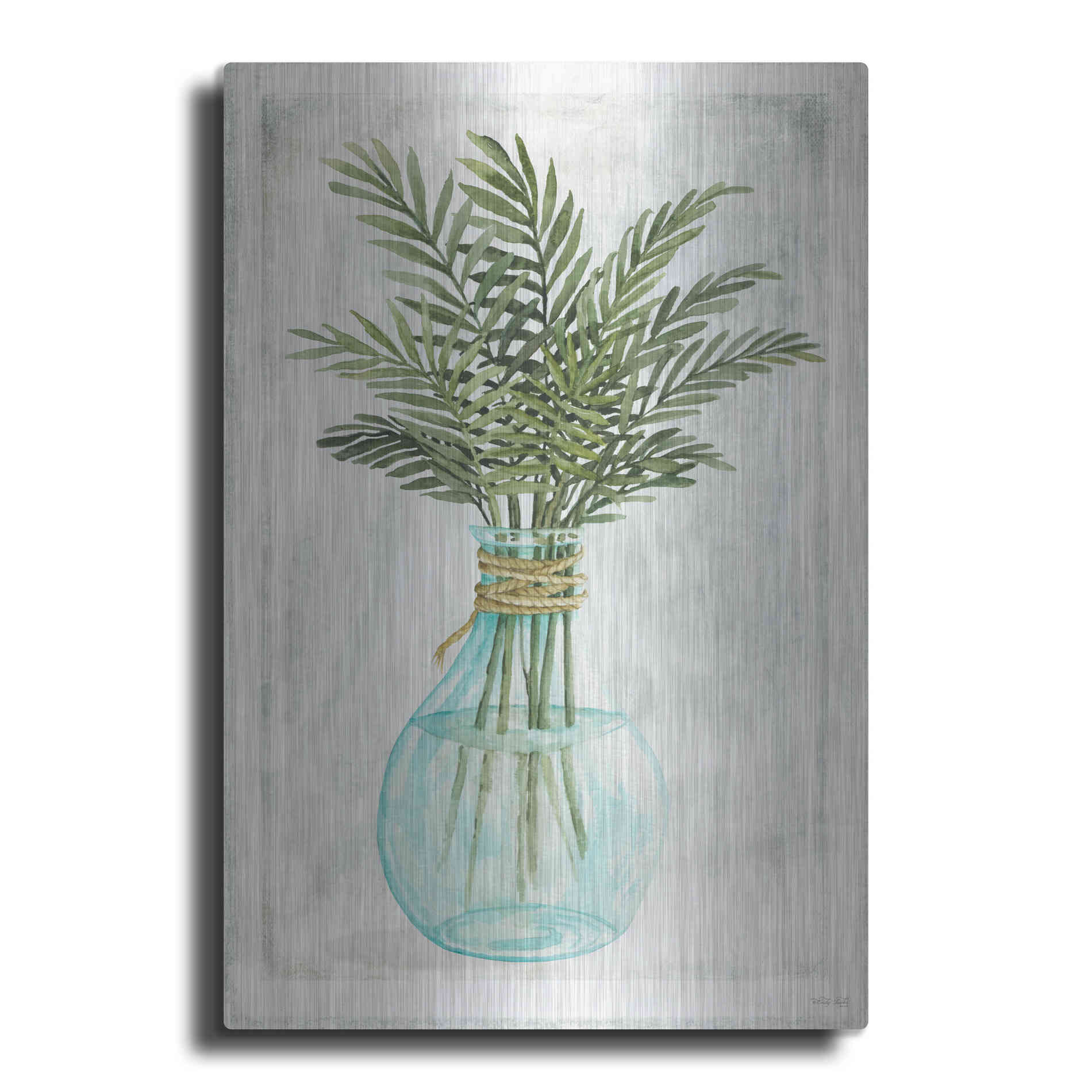 Luxe Metal Art 'Perfect Palms I' by Cindy Jacobs, Metal Wall Art