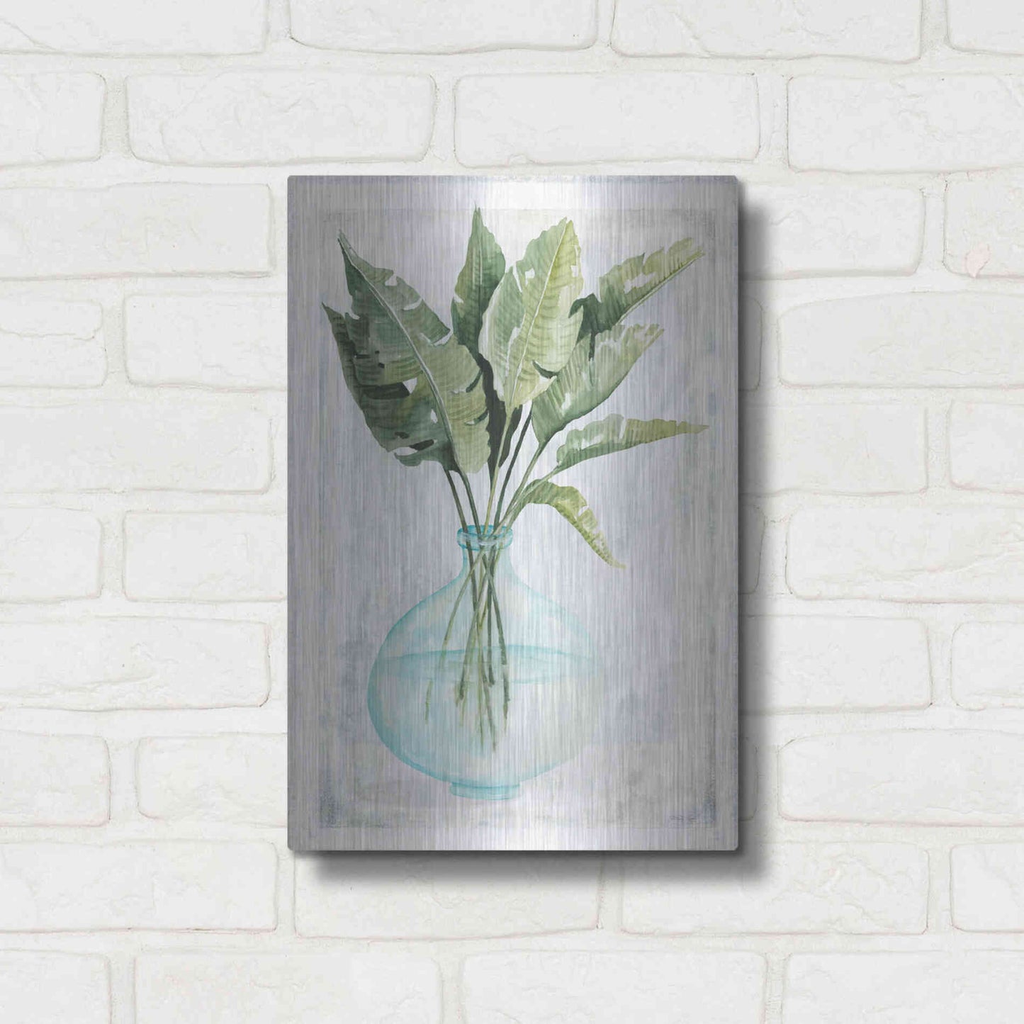 Luxe Metal Art 'Perfect Palms III' by Cindy Jacobs, Metal Wall Art,12x16