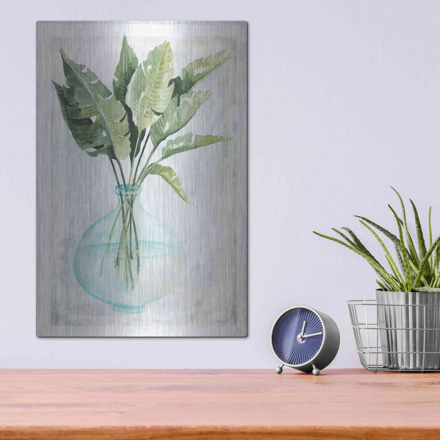 Luxe Metal Art 'Perfect Palms III' by Cindy Jacobs, Metal Wall Art,12x16