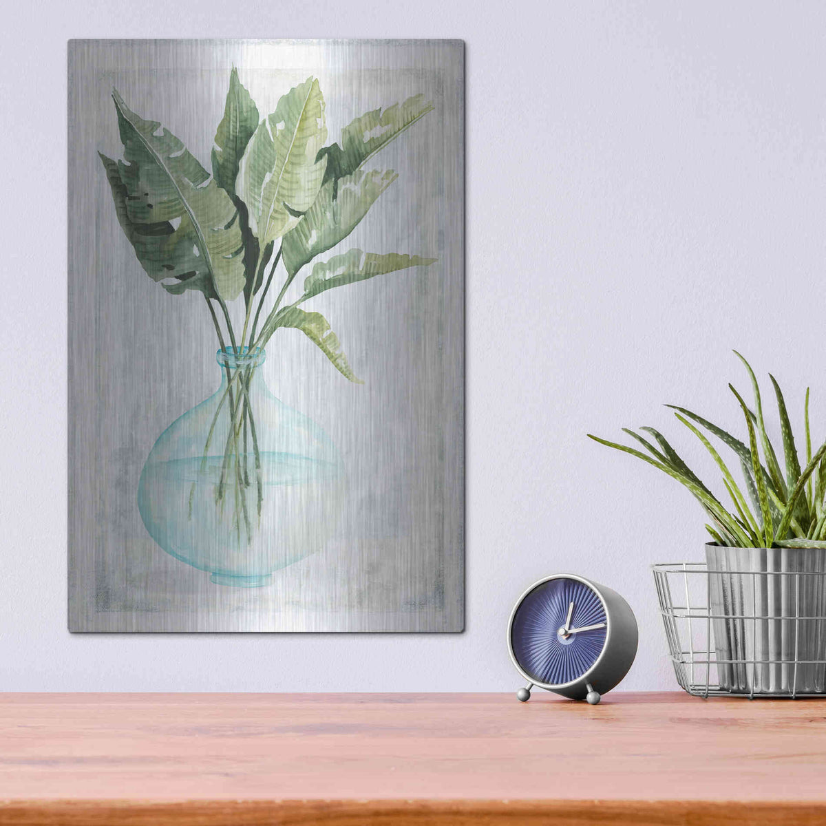 Luxe Metal Art 'Perfect Palms III' by Cindy Jacobs, Metal Wall Art,12x16