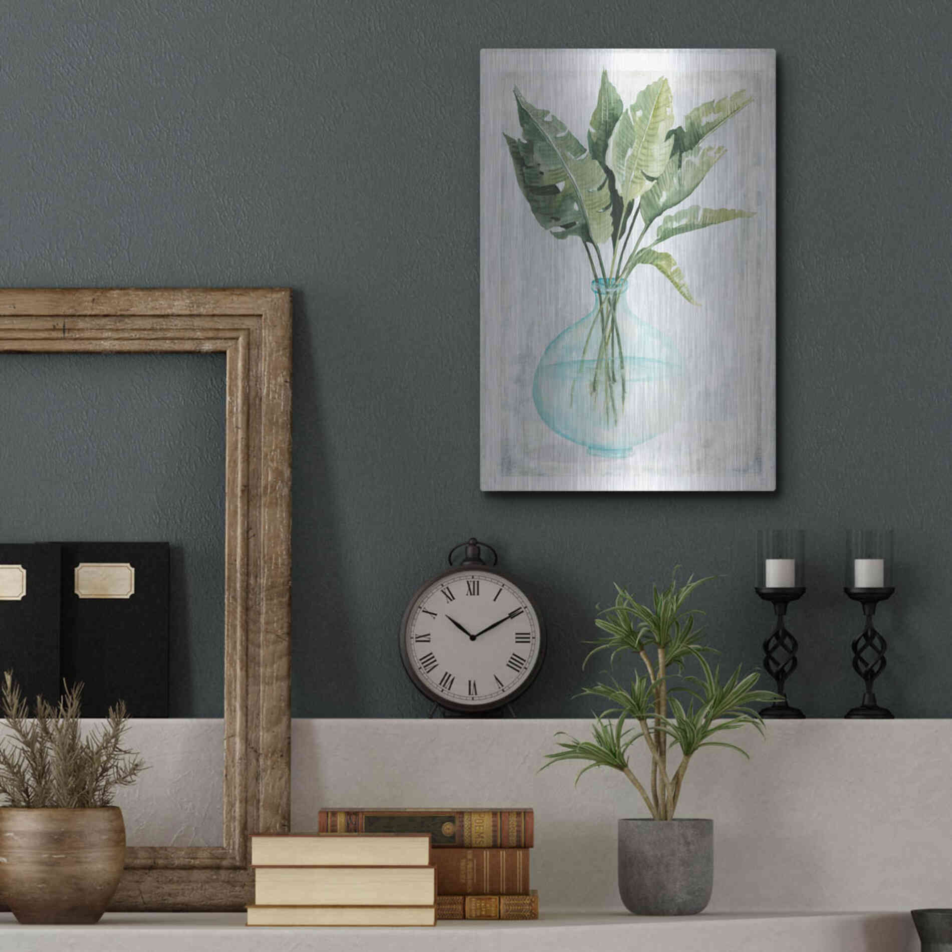 Luxe Metal Art 'Perfect Palms III' by Cindy Jacobs, Metal Wall Art,12x16