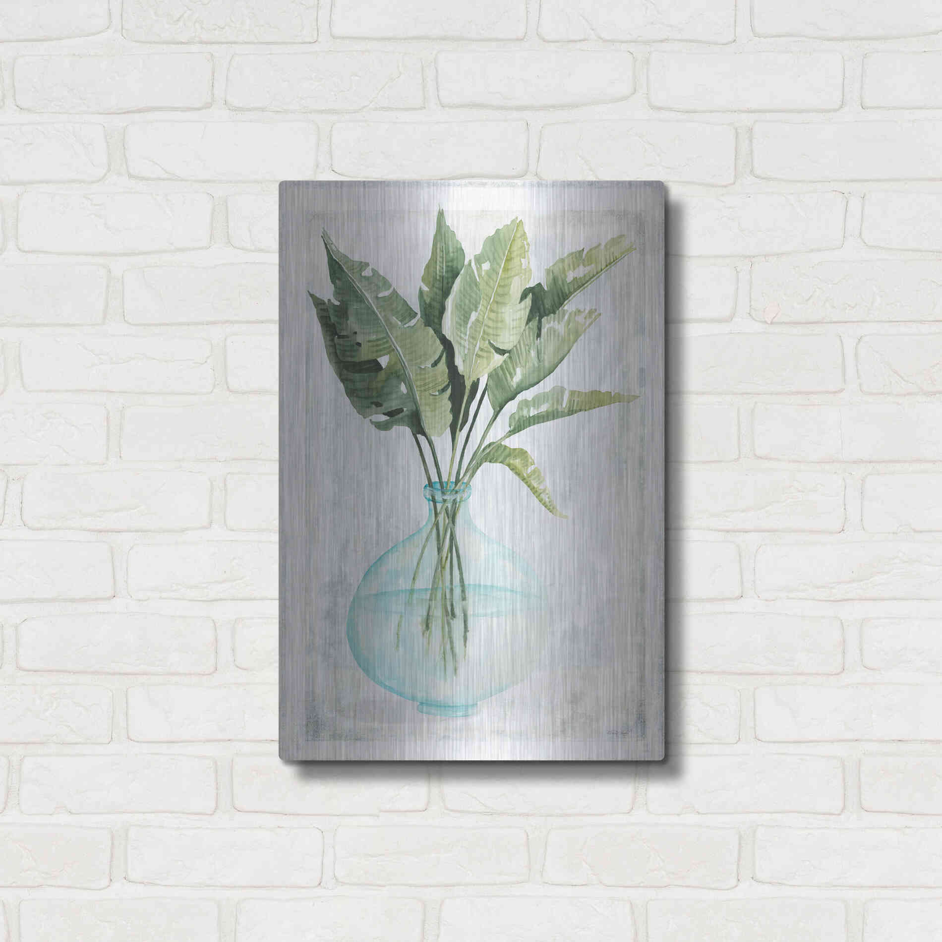 Luxe Metal Art 'Perfect Palms III' by Cindy Jacobs, Metal Wall Art,16x24