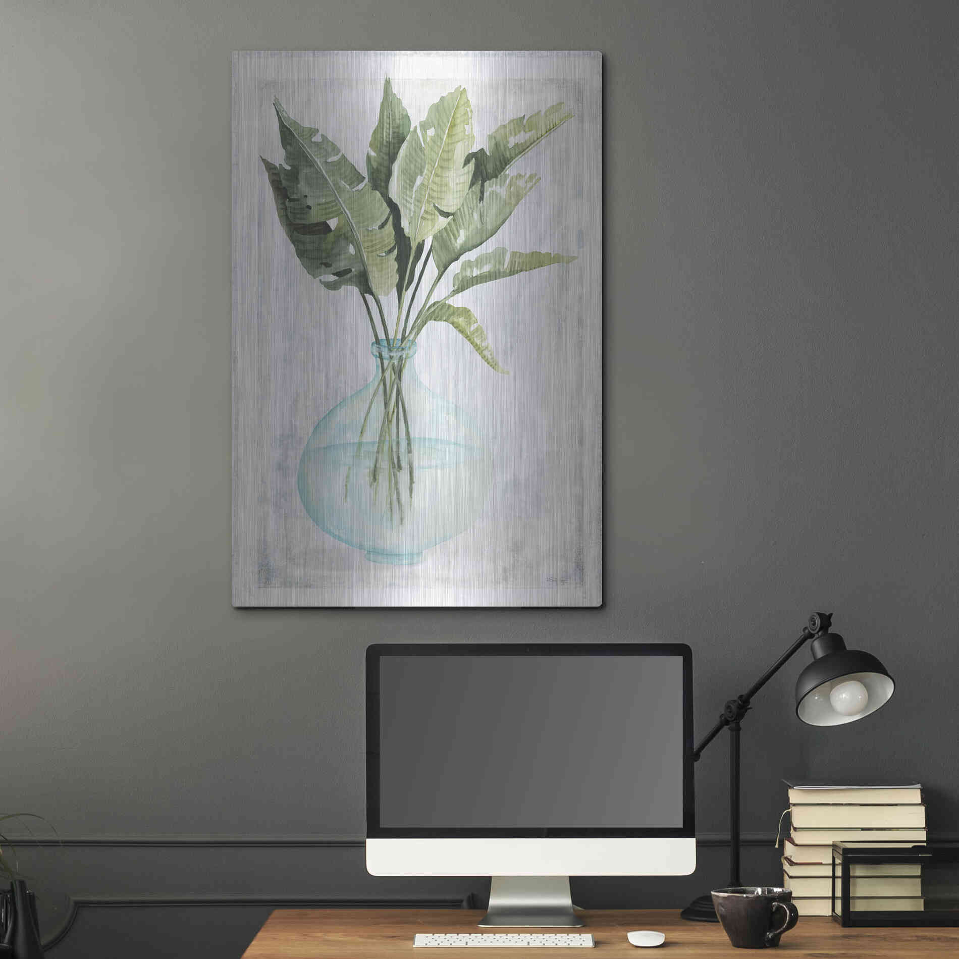 Luxe Metal Art 'Perfect Palms III' by Cindy Jacobs, Metal Wall Art,24x36