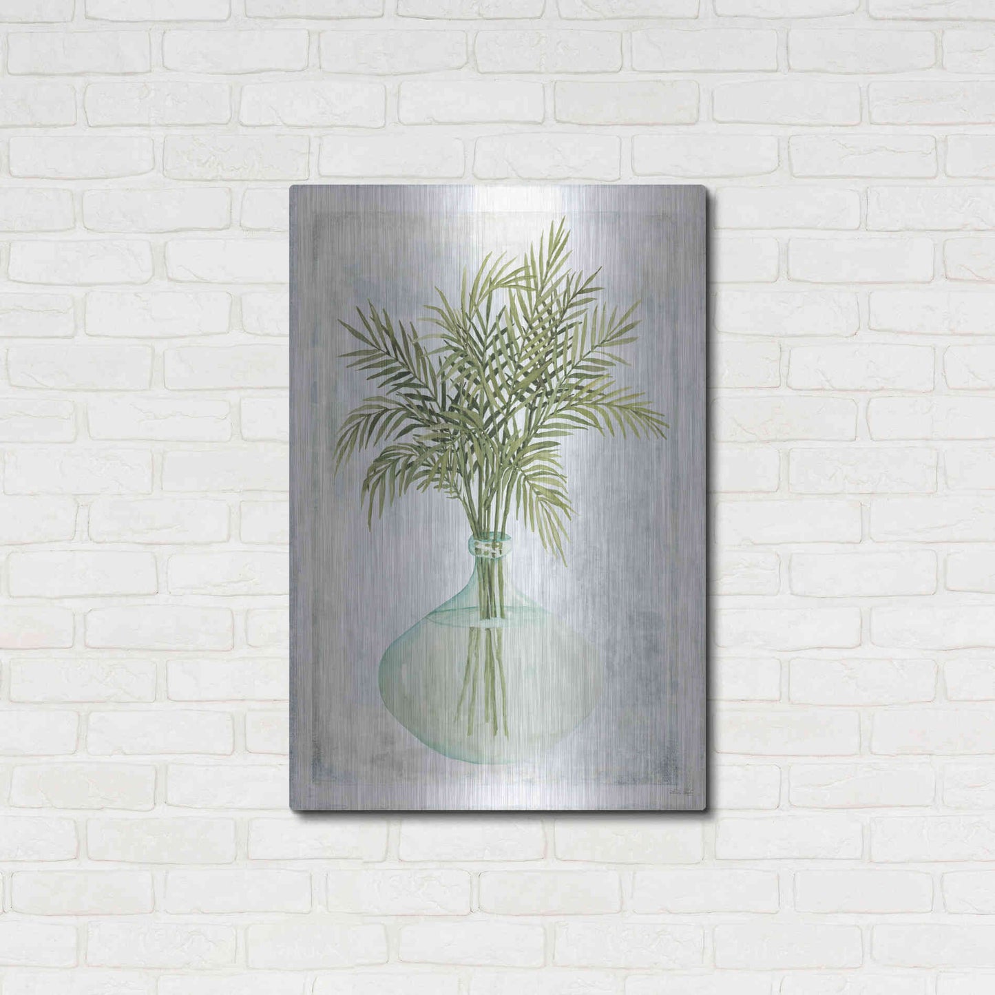 Luxe Metal Art 'Perfect Palms IV' by Cindy Jacobs, Metal Wall Art,24x36