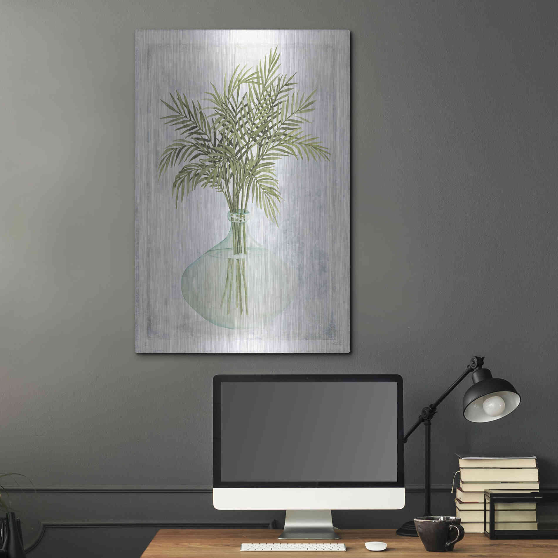 Luxe Metal Art 'Perfect Palms IV' by Cindy Jacobs, Metal Wall Art,24x36