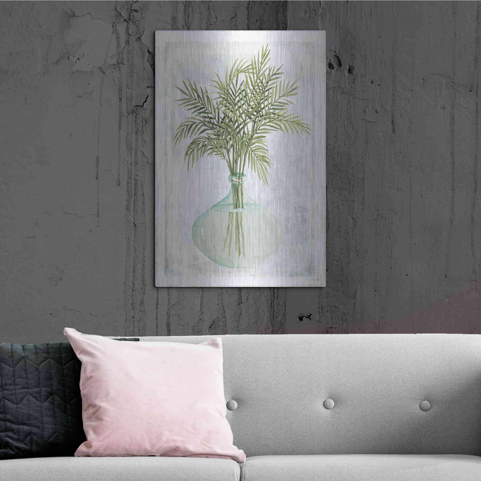 Luxe Metal Art 'Perfect Palms IV' by Cindy Jacobs, Metal Wall Art,24x36