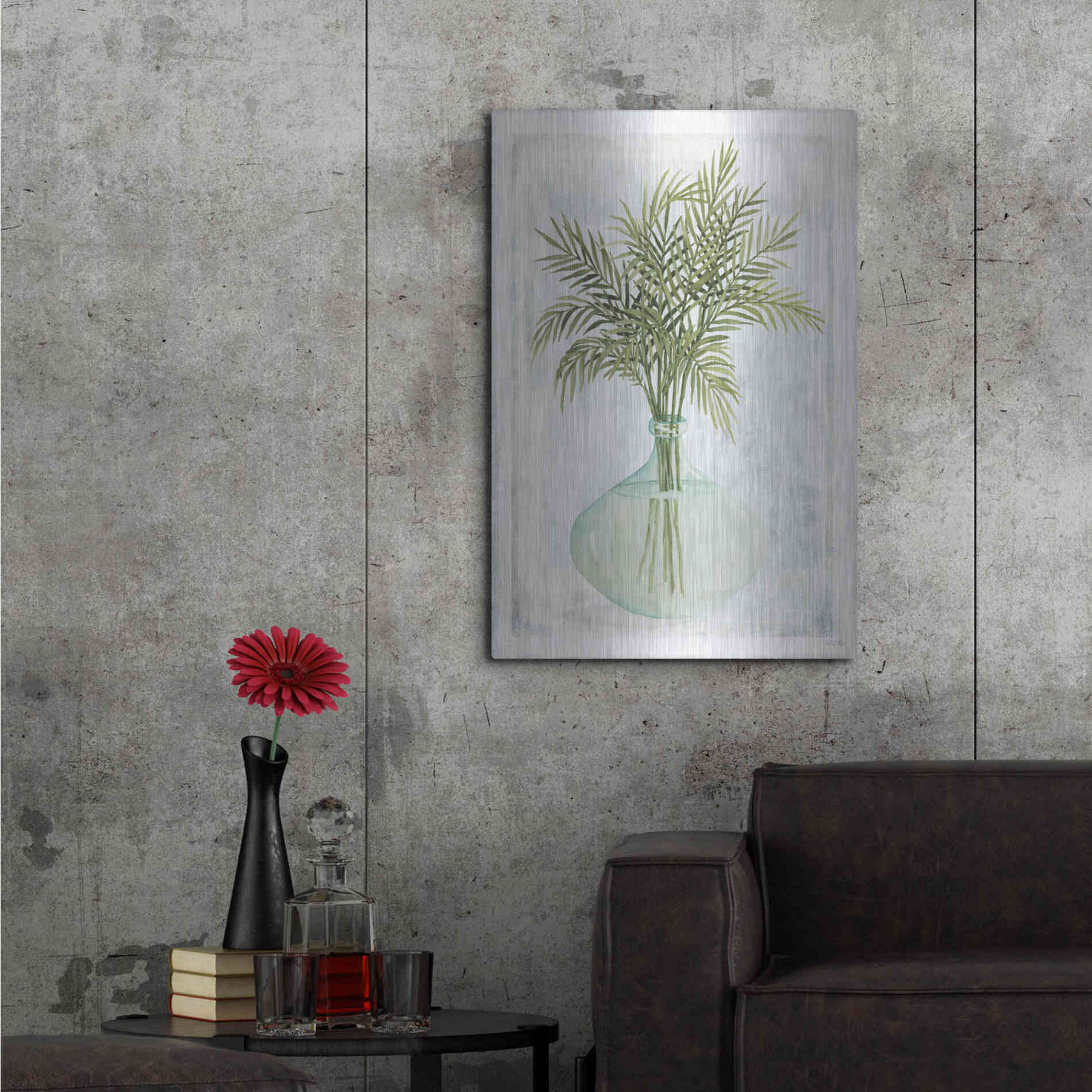 Luxe Metal Art 'Perfect Palms IV' by Cindy Jacobs, Metal Wall Art,24x36