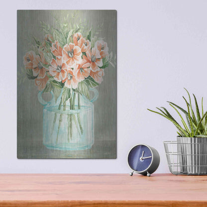 Luxe Metal Art 'Poppies' by Cindy Jacobs, Metal Wall Art,12x16