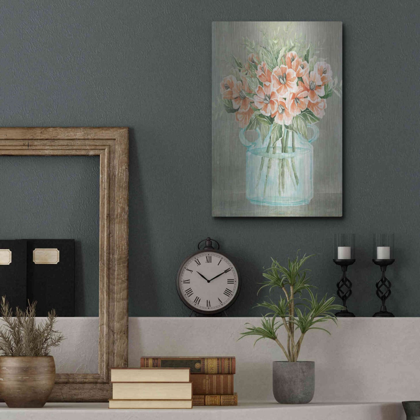 Luxe Metal Art 'Poppies' by Cindy Jacobs, Metal Wall Art,12x16