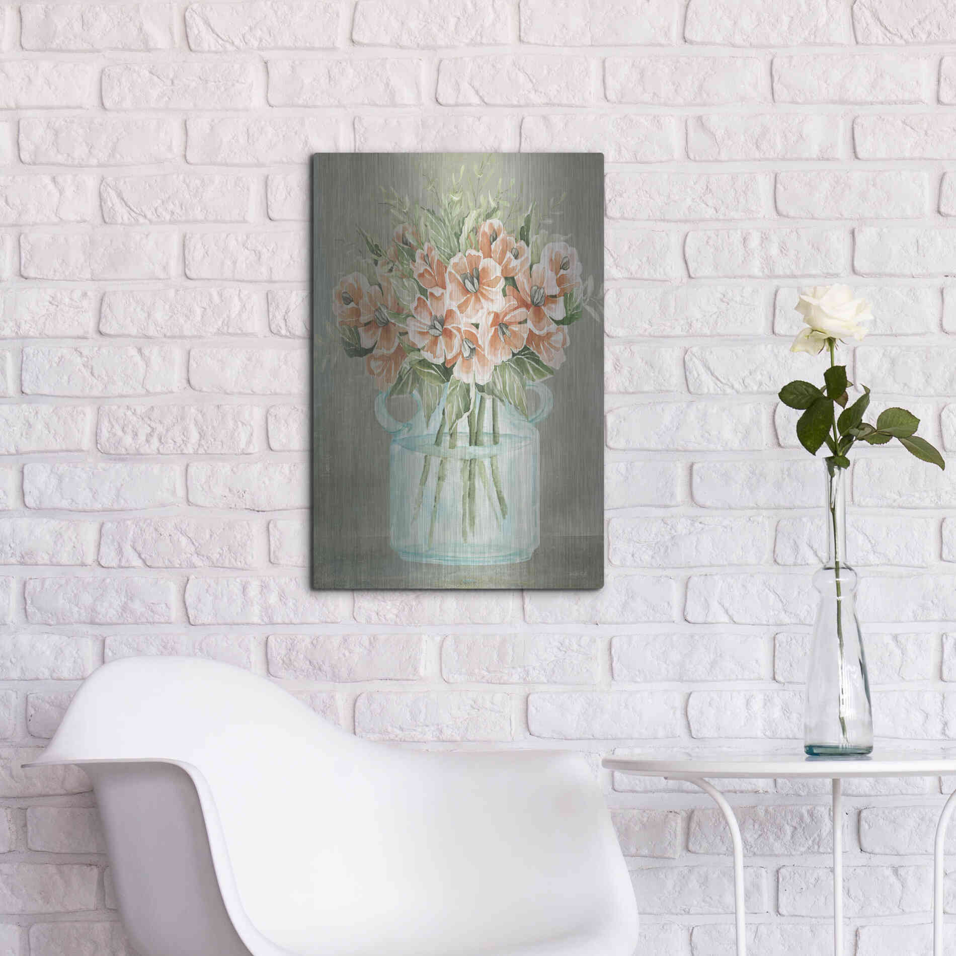 Luxe Metal Art 'Poppies' by Cindy Jacobs, Metal Wall Art,16x24