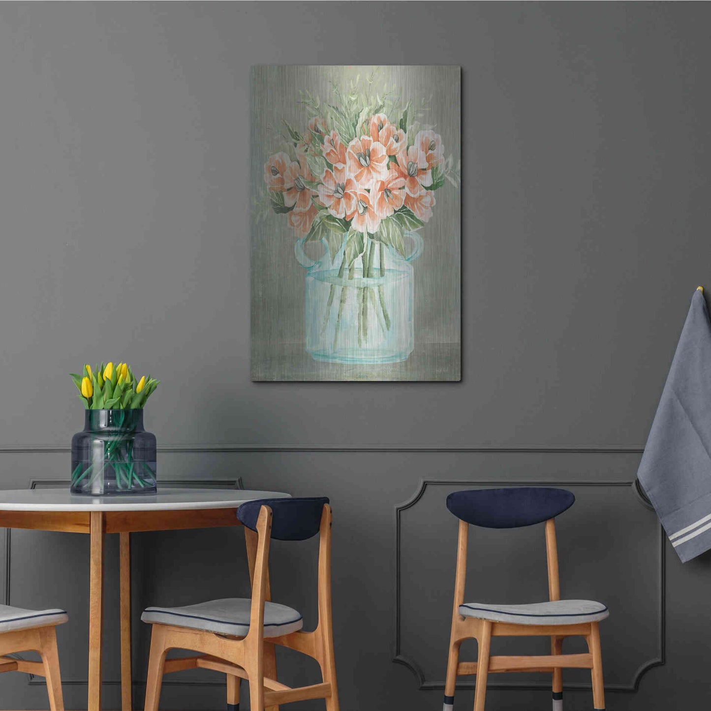Luxe Metal Art 'Poppies' by Cindy Jacobs, Metal Wall Art,24x36