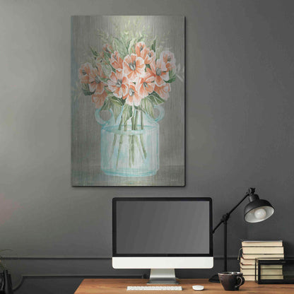 Luxe Metal Art 'Poppies' by Cindy Jacobs, Metal Wall Art,24x36