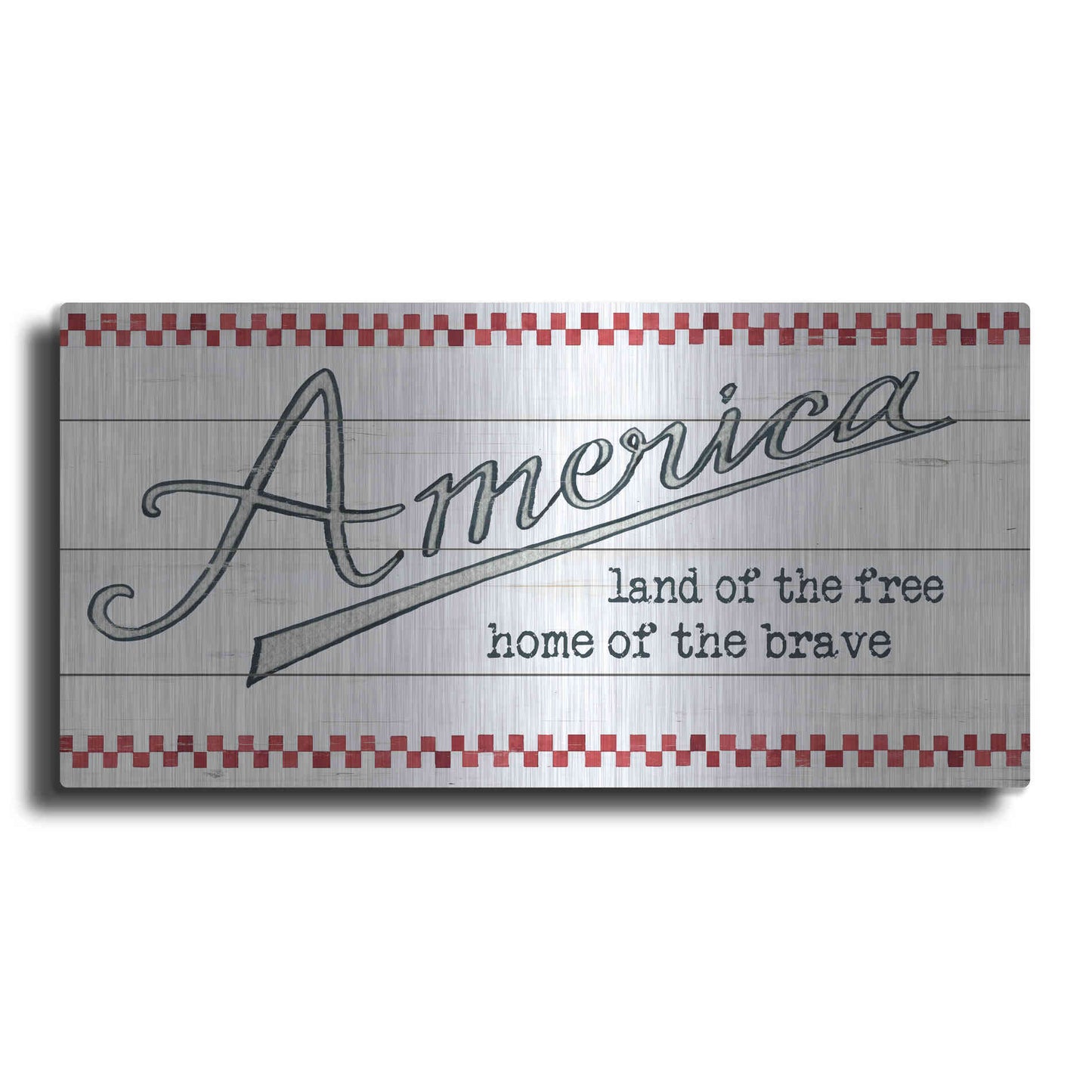 Luxe Metal Art 'America - Land of the Free' by Cindy Jacobs, Metal Wall Art