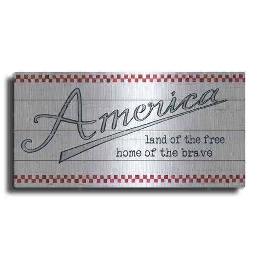 Luxe Metal Art 'America - Land of the Free' by Cindy Jacobs, Metal Wall Art