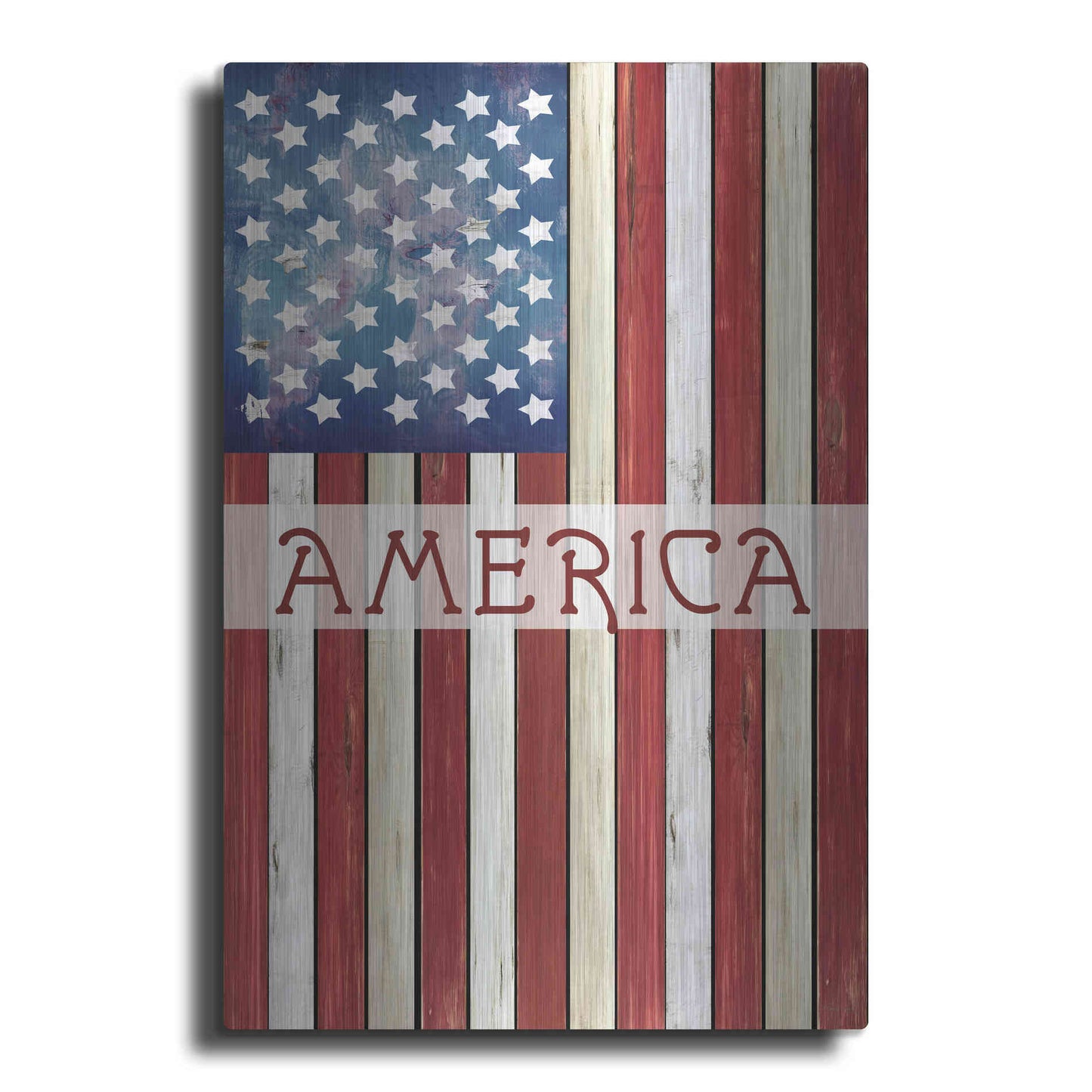 Luxe Metal Art 'American Flag' by Cindy Jacobs, Metal Wall Art