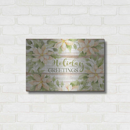 Luxe Metal Art 'Holiday Greetings' by Cindy Jacobs, Metal Wall Art,24x16