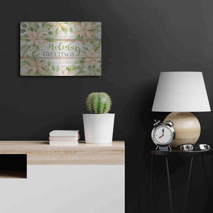 Luxe Metal Art 'Holiday Greetings' by Cindy Jacobs, Metal Wall Art,24x16