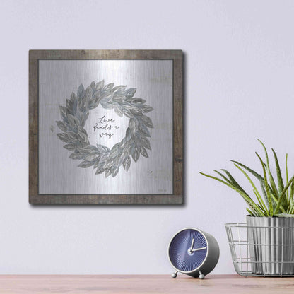 Luxe Metal Art 'Love Finds a Way' by Cindy Jacobs, Metal Wall Art,12x12