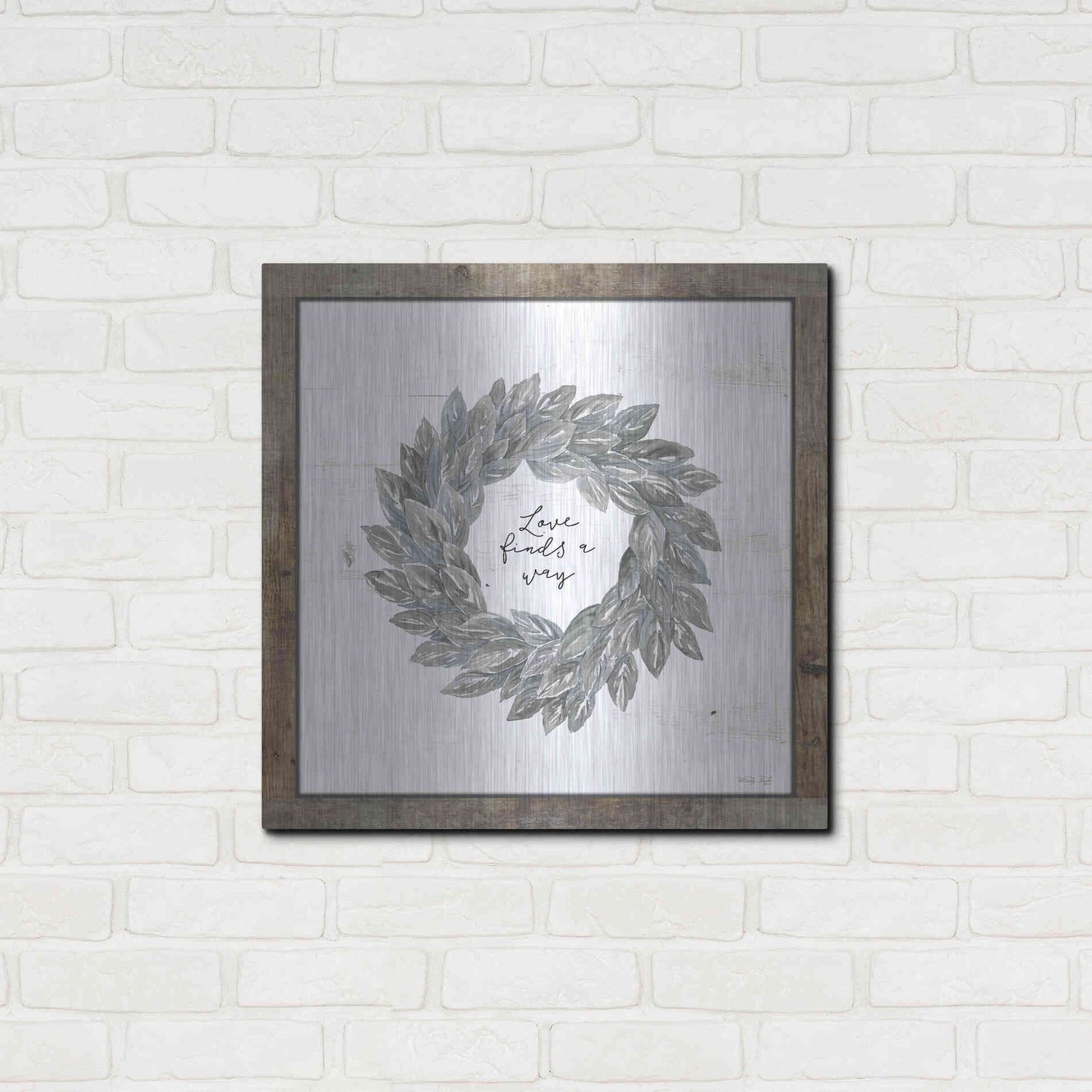 Luxe Metal Art 'Love Finds a Way' by Cindy Jacobs, Metal Wall Art,24x24