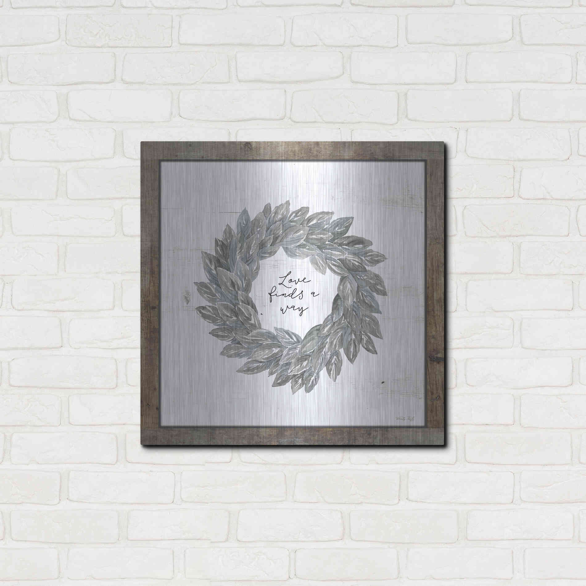 Luxe Metal Art 'Love Finds a Way' by Cindy Jacobs, Metal Wall Art,24x24