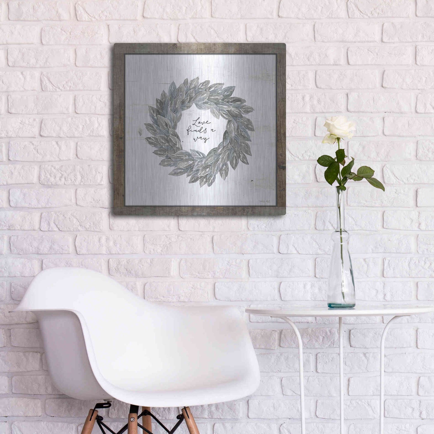 Luxe Metal Art 'Love Finds a Way' by Cindy Jacobs, Metal Wall Art,24x24