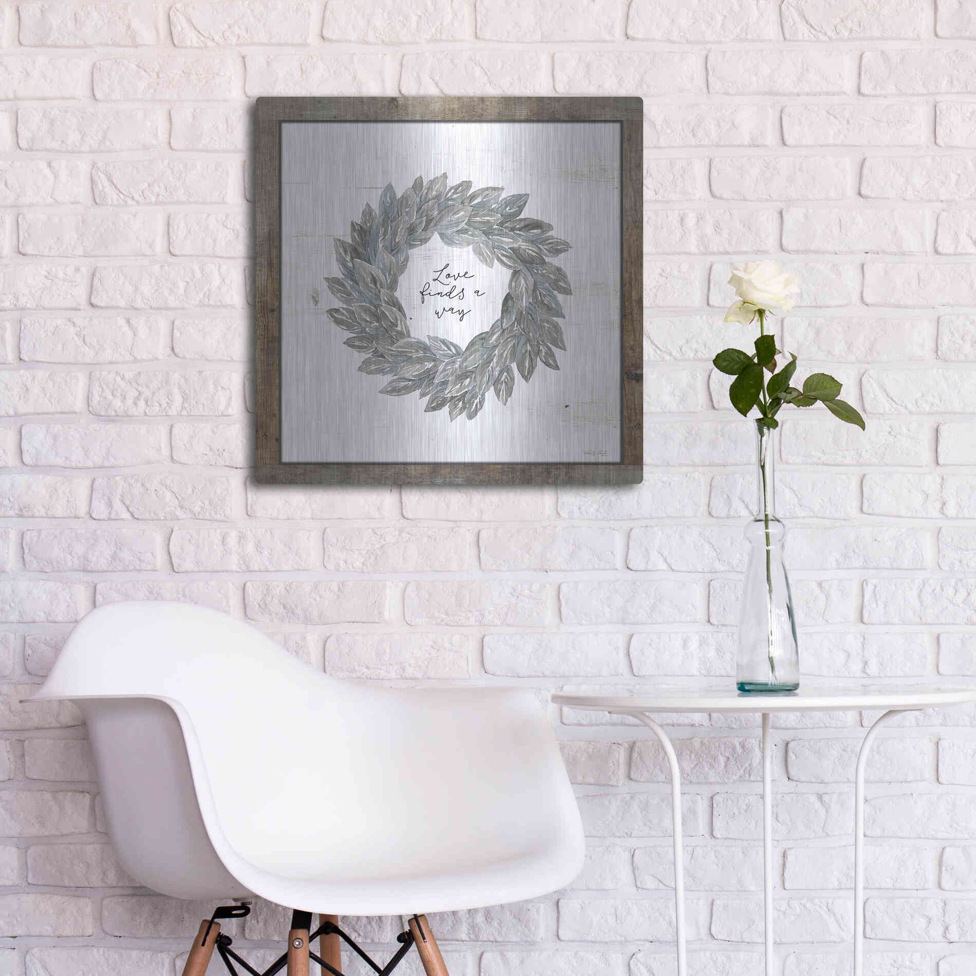 Luxe Metal Art 'Love Finds a Way' by Cindy Jacobs, Metal Wall Art,24x24
