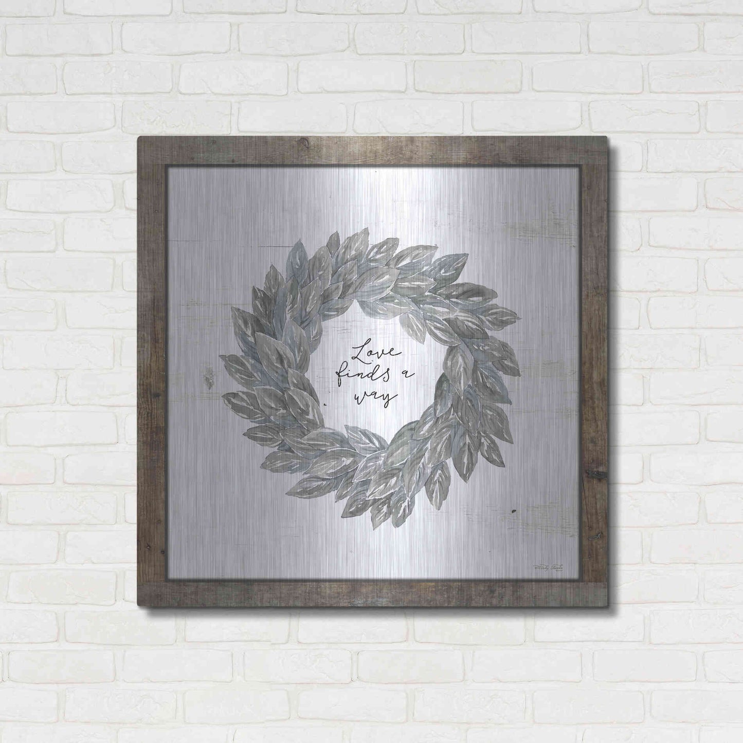 Luxe Metal Art 'Love Finds a Way' by Cindy Jacobs, Metal Wall Art,36x36